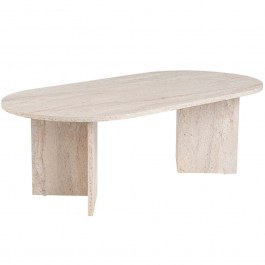 Coffee Table Sable 909NRD1103 119x60x40cm Travertine Beige BEIGE