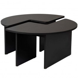Coffee Table Moira 241NRD1403 D90x41cm Black BLACK