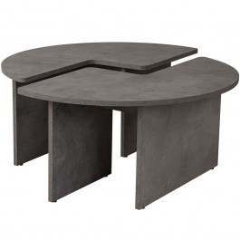 Coffee Table Moira 241NRD1407 D90x41cm Concrete Grey GREY