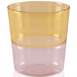 Ποτήρι Νερού 280TMA1990 8x8x9cm 320ml Yellow-Pink Hermia PINK-YELLOW