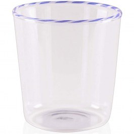 Ποτήρι Νερού 280TMA1995 8x8x12cm 300ml Clear-Blue Hermia CLEAR-BLUE