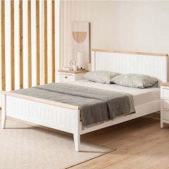 Bed Uren Modern Country (For Mattress 120x200cm) 524ADS1515 120x200x98cm White