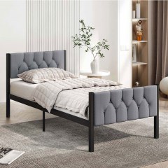 Κρεβάτι Stil (Για Στρώμα 90x190cm) 837WST1148 90x190x88cm Grey