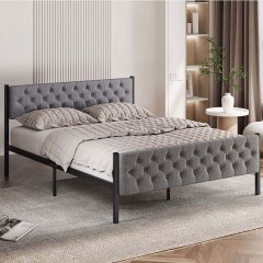 Κρεβάτι Stil (Για Στρώμα 160x200cm) 837WST1155 160x200x88cm Grey