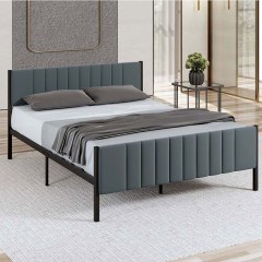 Κρεβάτι Lotus (Για Στρώμα 120x200cm) 837WST1159 120x200x88cm Anthracite