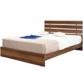 Bed Fuga (For Mattress 140x190cm) 801CMY5405 145x195x100cm Walnut WALNUT