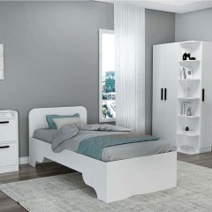Κρεβάτι Luses 550ARN3519 94,4x193,6x80cm White