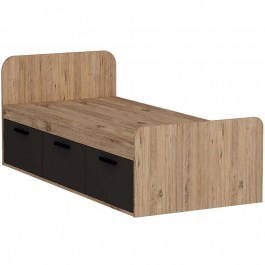 Children's Bed Akser 550ARN1509 91x193,6x71,5cm Pine-Anthracite ANTHRACITE-PINE