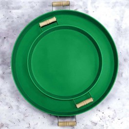 Δίσκος Σερβιρίσματος (Σετ 2Τμχ) 289ALV1108 37x37x2/51x51x3cm Green Hermia GREEN