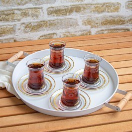 Δίσκος Σερβιρίσματος (Σετ 2Τμχ) 289ALV1105 37x37x2/51x51x3cm White Hermia WHITE