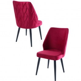 Καρέκλα Pufi (Σετ 4Τμχ) 107BCK1194 48x43x90cm Red RED