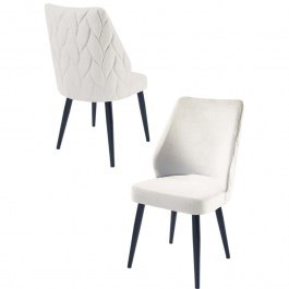 Καρέκλα Pufi (Σετ 4Τμχ) 107BCK1195 48x43x90cm Cream CREAM