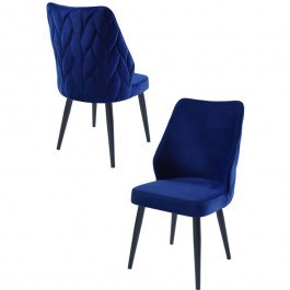 Καρέκλα Pufi (Σετ 4Τμχ) 107BCK1199 48x43x90cm Blue BLUE