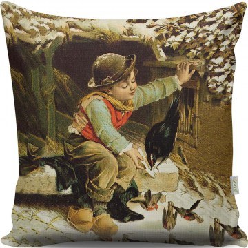 Decorative Pillow (With Filling) 420GRC3112 43x43cm Multi Aberto Design