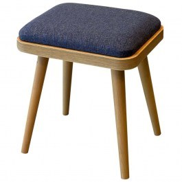 Σκαμπό Vina Mini (Σετ 2Τμχ) 869VEL1456 40x33x46cm Oak-Dark Blue DARK BLUE