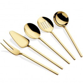 Σετ Σερβιρίσματος Carre (Σετ 5Τμχ) 645DRM1108 Gold Hermia GOLD