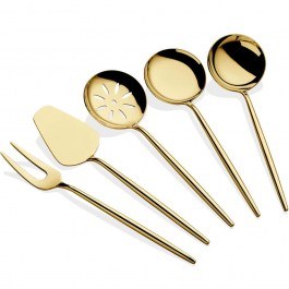Σετ Σερβιρίσματος Almeria (Σετ 5Τμχ) 645DRM1218 Gold Hermia GOLD