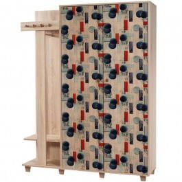 Entrance Furniture Garmanto 863SPH4822 135x36x192cm Multi-Blue MULTI-BLUE