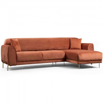 Corner Sofa - Bed (Right Corner) Image 560ARE1145 287x169x85cm Cinnamon