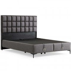 Κρεβάτι Με Αποθηκευτικό Χώρο Abella (Για Στρώμα 180x200cm) 771MND1807 187x200x121cm Grey