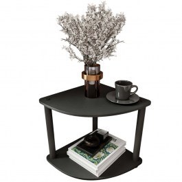 Corner Side Table 282PTR1570 34x34x38cm Black BLACK
