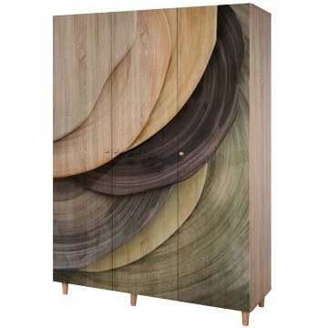 Ντουλάπα Τρίφυλλη Lena 869VEL8667 135x52x192cm Multi