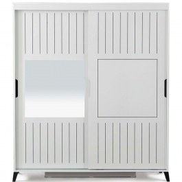 Double-Leaf Wardrobe Pasific Home Fuga 801CMY3411 180x60x216cm White WHITE
