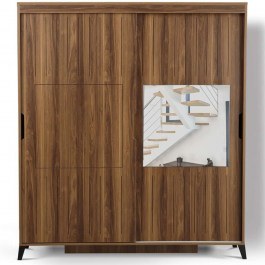 Double-Leaf Wardrobe Pasific Home Fuga 801CMY3419 180x60x216cm Walnut WALNUT