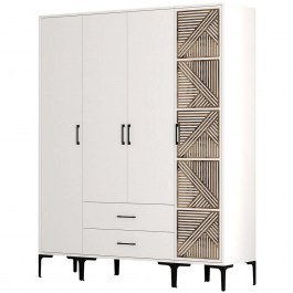 Ντουλάπα Τετράφυλλη Kumsal 845HCT5493 160x47,5x201,4cm White WHITE