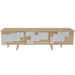 TV Furniture 3D 875ZNA4583 160x35x45cm Oak-White OAK-WHITE
