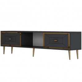 Έπιπλο Τηλεόρασης Arno 475OLV3063 150x29,6x40,6cm Anthracite-Gold ANTHRACITE-GOLD