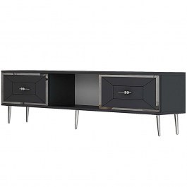 Έπιπλο Τηλεόρασης Arno 475OLV3064 150x29,6x40,6cm Anthracite-Silver ANTHRACITE