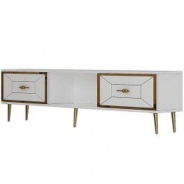 Έπιπλο Τηλεόρασης Arno 475OLV3065 150x29,6x40,6cm White-Gold WHITE-GOLD
