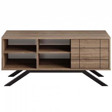 Έπιπλο Τηλεόρασης North 788DEC4036 130x58,6x38,6cm Walnut
