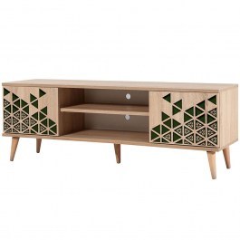 TV Furniture Truva 863SPH3026 140x40x50cm Oak-Green OAK-GREEN