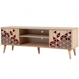 TV Furniture Truva 863SPH3027 140x40x50cm Oak-Red OAK-RED