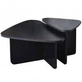 Coffee Tables Ballare (Set 2Pcs) 552NOS2576 90x60x35/60x40x40cm Black BLACK