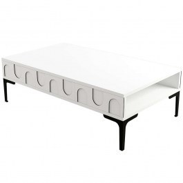 Τραπέζι Σαλονιού Lyon 845HCT5543 105x60x32,6cm White WHITE