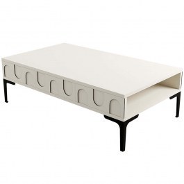 Τραπέζι Σαλονιού Lyon 845HCT5544 105x60x32,6cm Cream CREAM