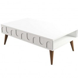 Coffee Table Lyon 845HCT5546 105x60x34,6cm White WHITE