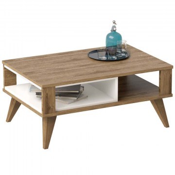 Τραπέζι Σαλονιού Ionis 875ZNA2808 90x60x40cm Oak-White