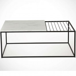 Coffee Table Zinus 801CMY2846 95x55x43cm Marble Effect White WHITE