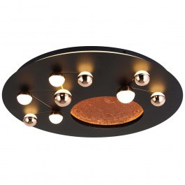 Φωτιστικό Οροφής - Πλαφονιέρα 701CHD1688 Φ60x5cm Led 5800lm 58W 3000K Black Opviq BLACK