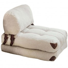 Folding Pouf Armchair Fold Teddy 383EVN1101 60x80x70cm Cream CREAM