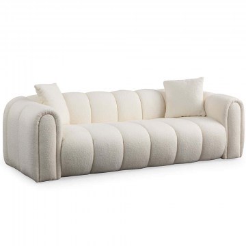 Καναπές Τριθέσιος Puffy 560ARE1544 240x105x75cm White
