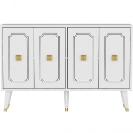 Μπουφές Roland 327ODS1229 120x30x80cm White-Gold WHITE-GOLD