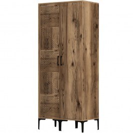 Ντουλάπα Δίφυλλη Kumsal 845HCT5427 80x47,5x201,4cm Walnut WALNUT