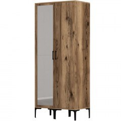 Ντουλάπα Δίφυλλη Kumsal 845HCT5432 80x47,5x201,4cm Walnut