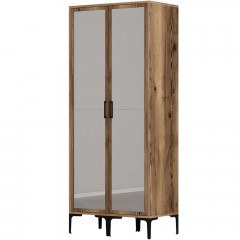 Ντουλάπα Δίφυλλη Kumsal 845HCT5437 80x47,5x201,4cm Walnut