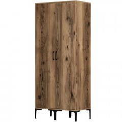 Ντουλάπα Δίφυλλη Kumsal 845HCT5447 80x47,5x201,4cm Walnut